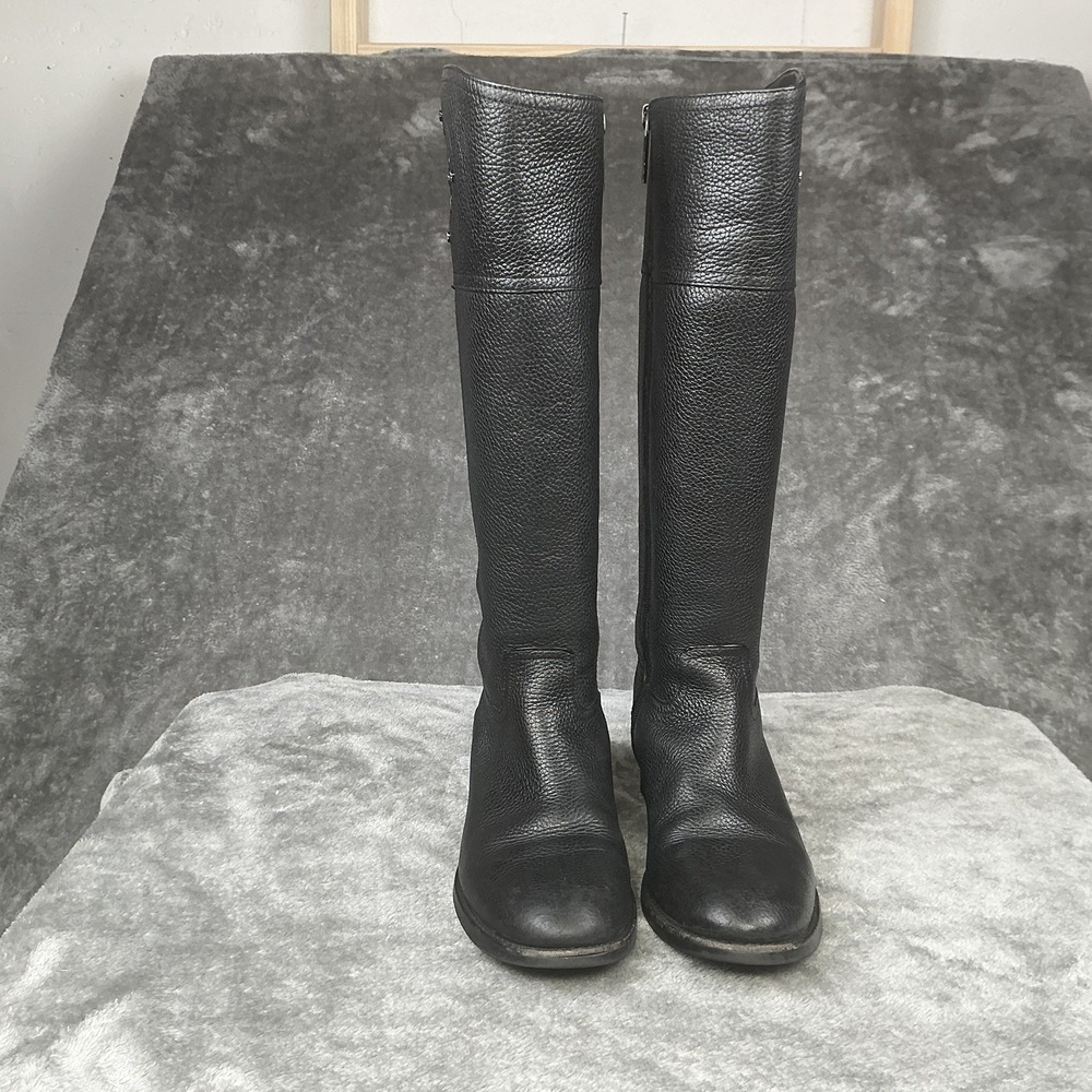 Tory Burch Women's Black Leather Riding Boots Size 7 - Picture 5 of 10